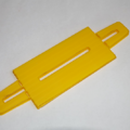 The base of a parachute folding and rigging jig