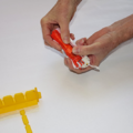 Demonstration of folding the canopy of a parachute using a parachute folding and rigging jig