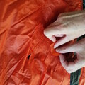 Demonstration of patching a parachute canopy