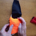 Demonstration of placing a wrapped parachute on an ejection flip board