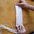 Demonstration of folding a drone parachute