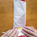 Demonstration of folding the canopy of a drone parachute