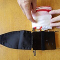 Demonstration of checking the width of the folded drone parachute