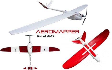 Aeromapper fixed wing drone line of UAS