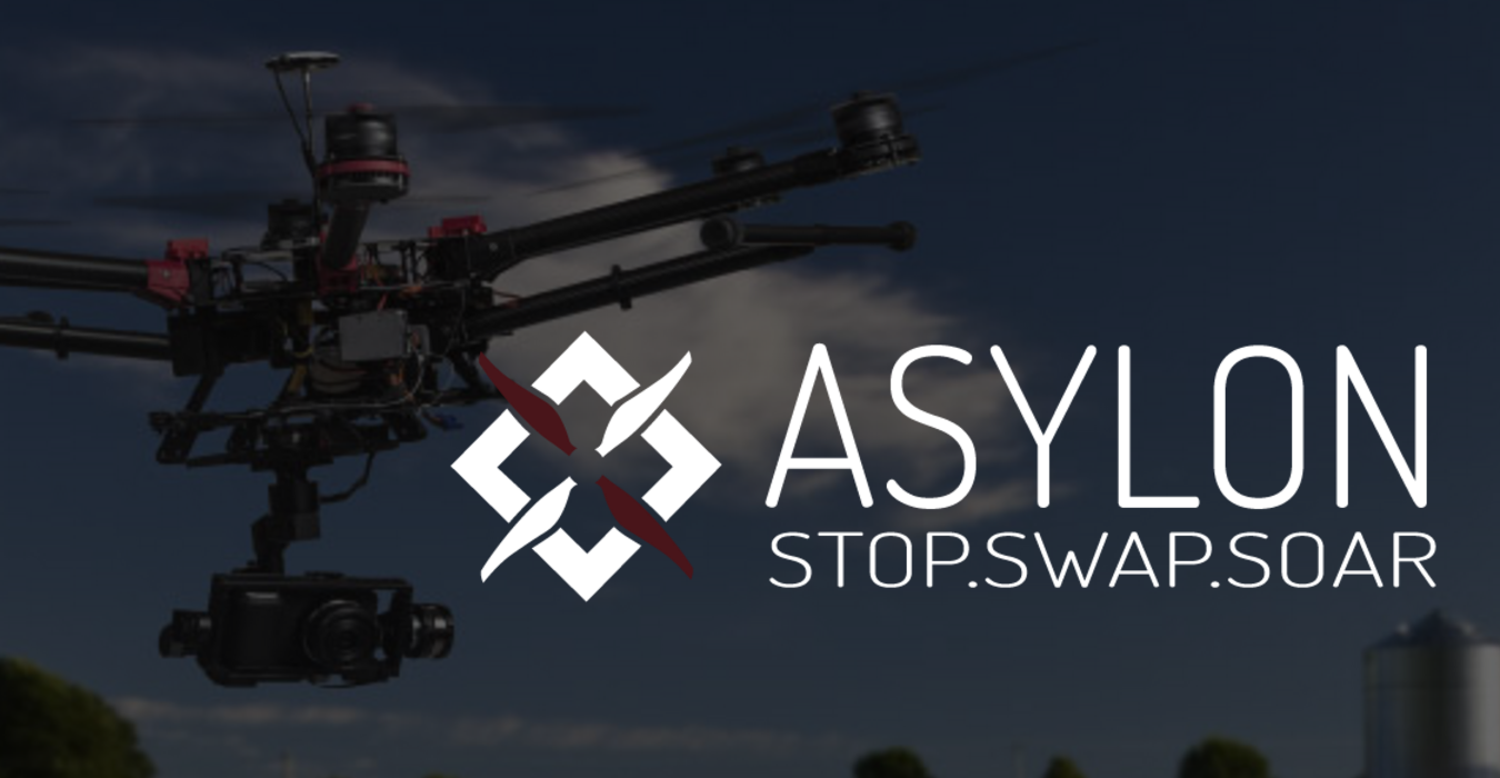 Asylon company logo with tagline saying Stop, Swap, Soar