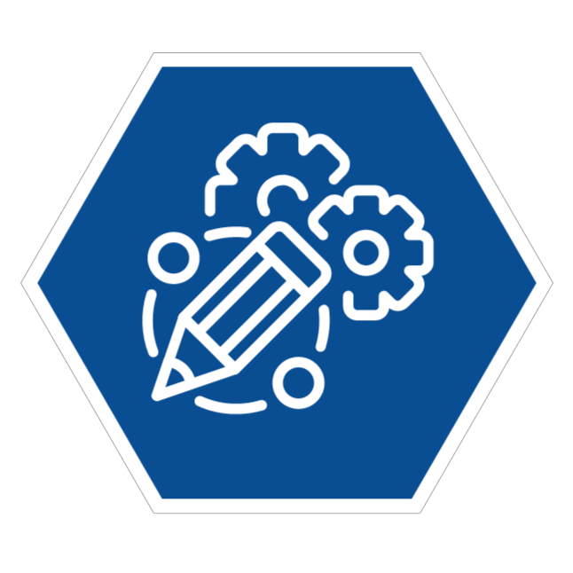 pencil and cogs icon, your workflow